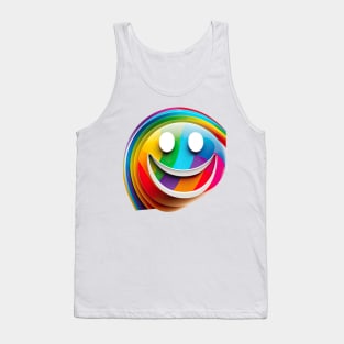 Colorful Smiling Faces of Happiness Tank Top